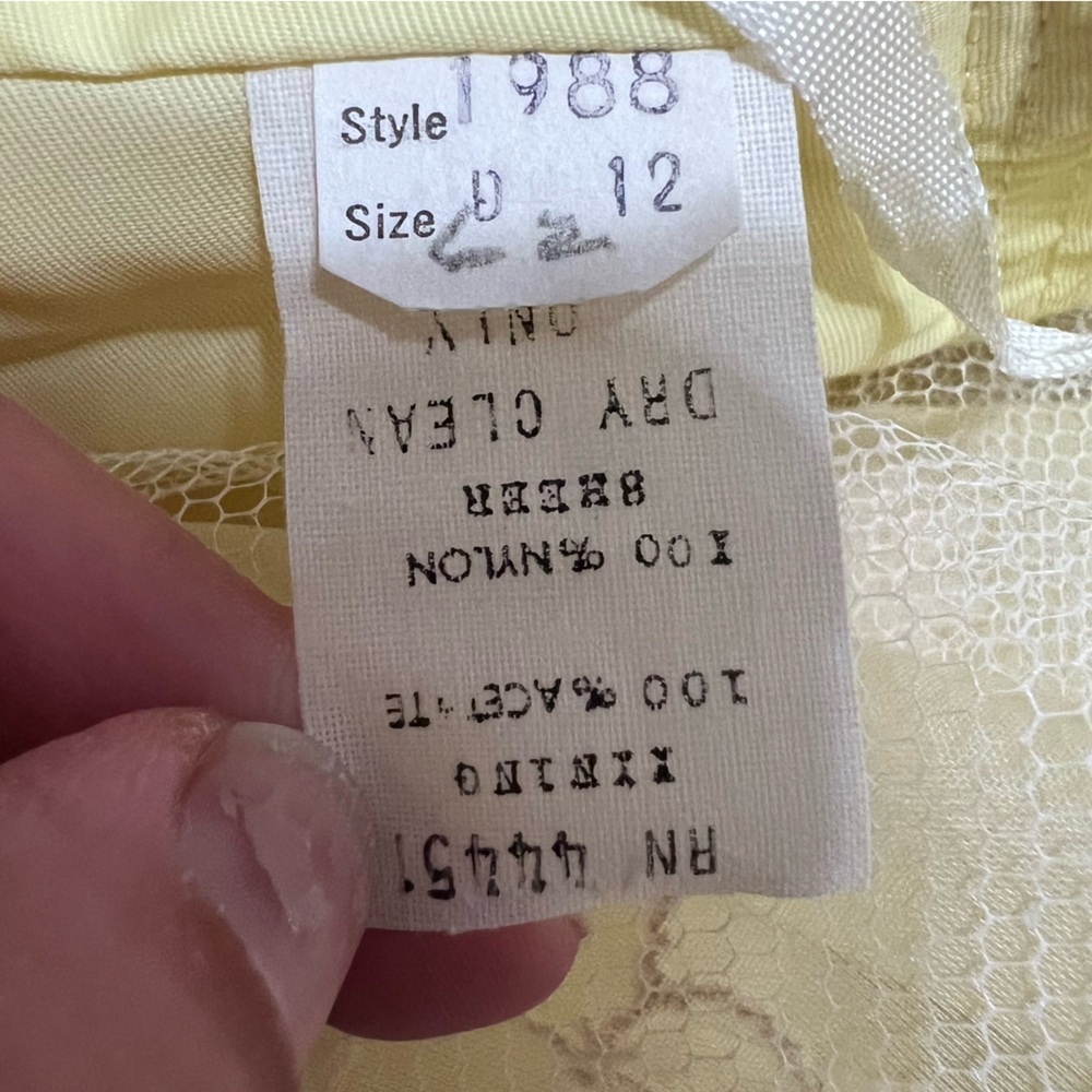 Vintage 1960s-70s Yellow Maxi Dress - Floral - Prom Wedding - Vintage - Picture 8 of 15